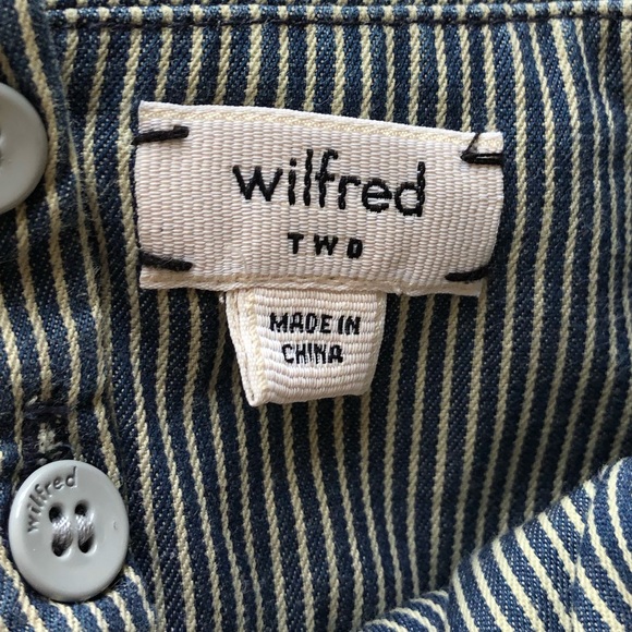 Wilfred Bustier Dress in blue stripe. Size 2 - Picture 2 of 6